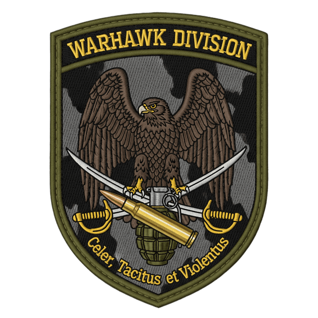 Eagle, grenade, and round, black